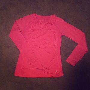 dry fit hot pink long sleeve workout shirt